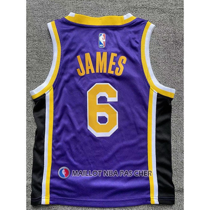 Maillot Enfant Los Angeles Lakers LeBron James NO 6 Statement Volet